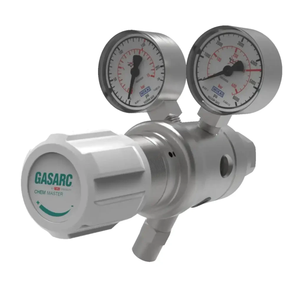 Gasarc Chem Master SGT600 Two Stage Side Entry Gas Regulator, Inert/Fuel/CO2