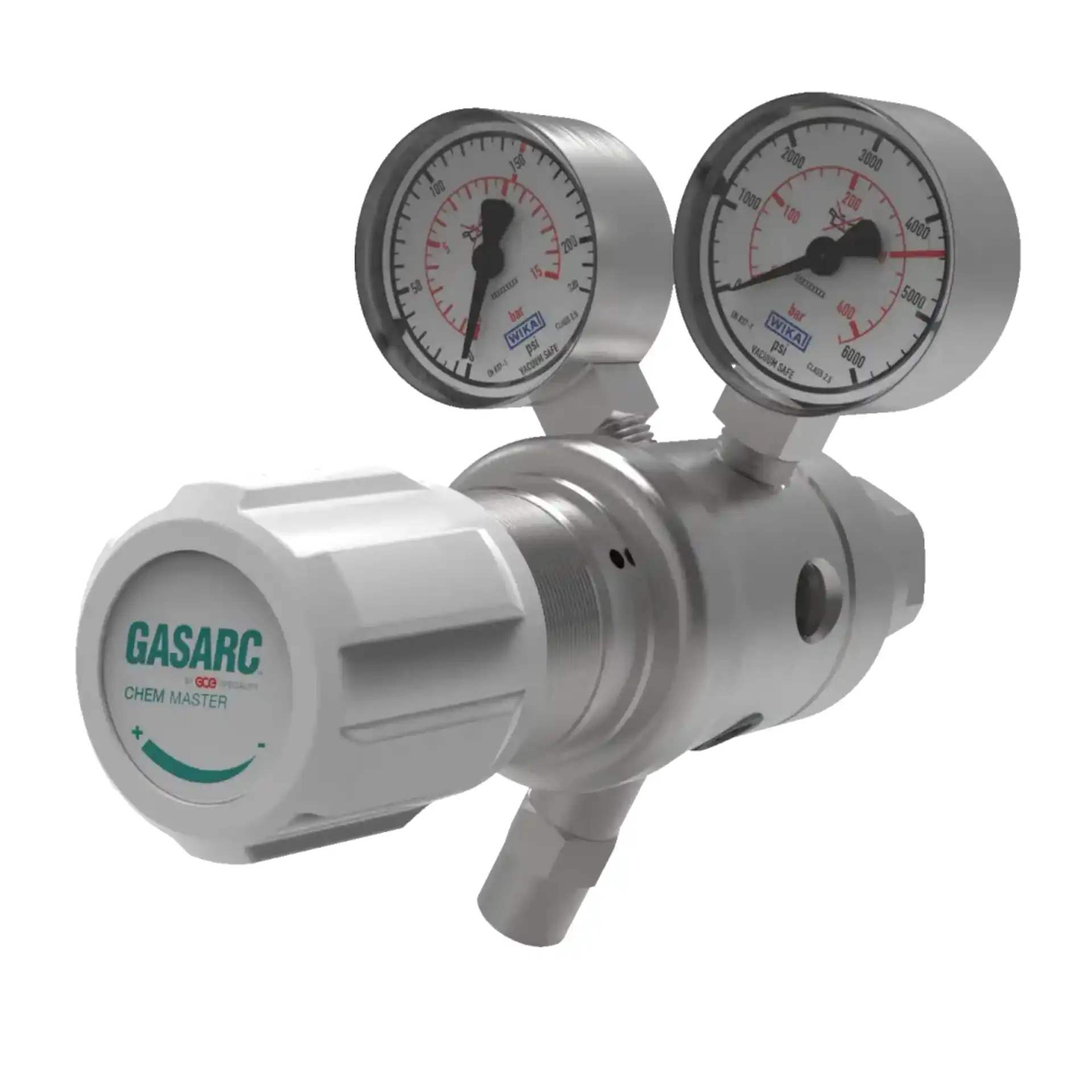Gasarc Chem Master SGT600 Two Stage Side Entry Gas Regulator, Inert/Fuel/CO2